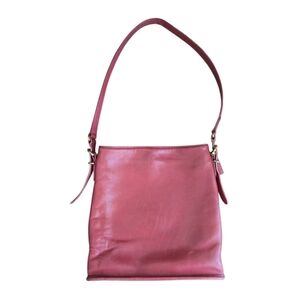 Vintage Coach 9806 Slim Equestrian Red Bucket Bag with Adjustable Strap